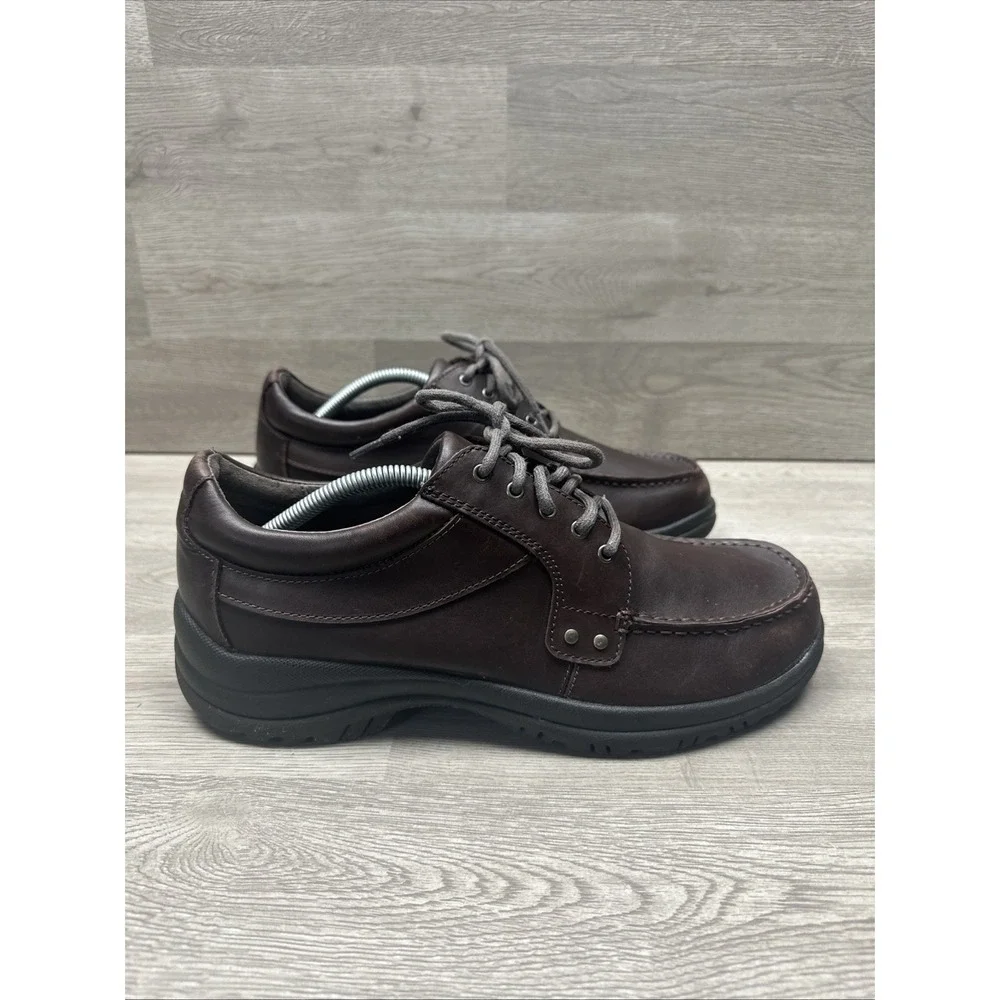 Dansko Wyatt Oxford Shoes Mens US 10.5 EU 44 Mocha Full Grain Leather‎ VERY NICE
